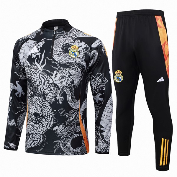 Sudadera De Training Real Madrid 2024-25 Negro Gris 5